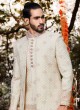 Silk Off White Color Designer Sherwani